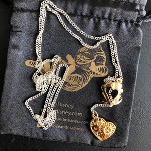 Disney Love & Madness Alice Through The Looking Glass Heart Hat Lariat Necklace